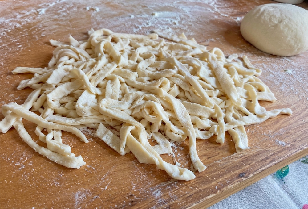 Pan mee noodles
